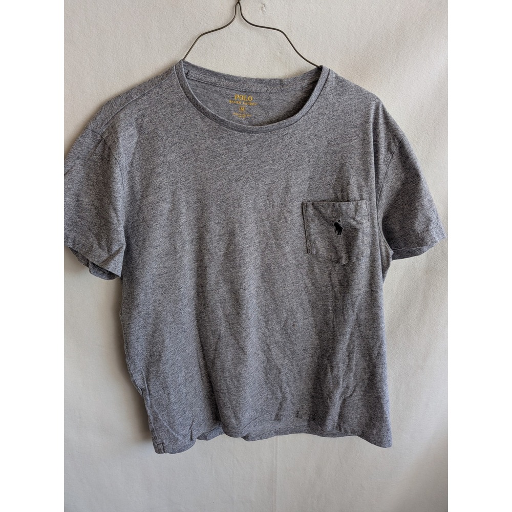 Polo Ralph Lauren Mens Heather Gray Pocket T-Shirt Size M Short Sleeve Tee
